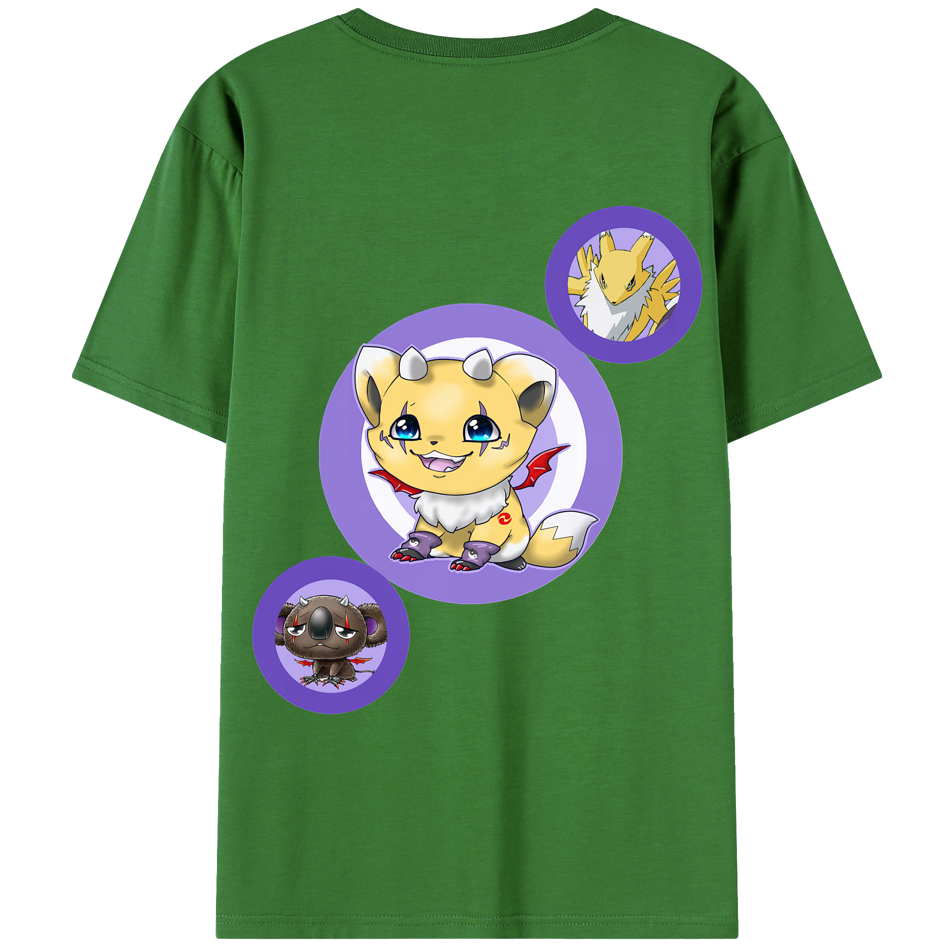 （画像用） Digimon デジタルモンスター/デジモン レディース半袖Tシャツ(バックプリント)